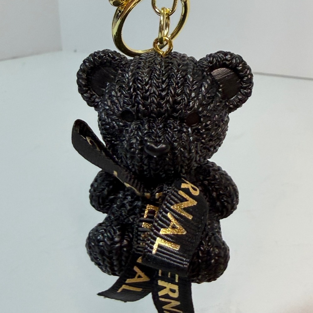 Black Teddy Bear Bag/Purse Charm. Resin See Other Colors In Separate Listings.
